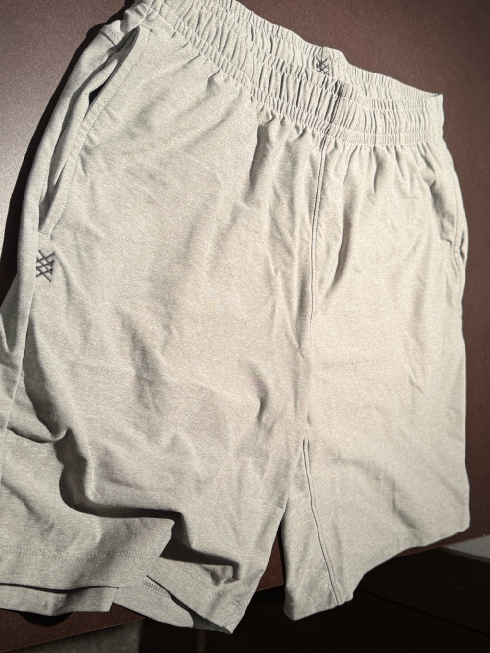 Rhone Light Gray Athletic Shorts